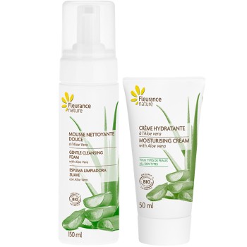 Mousse nettoyante & crème hydratante bio – Aloe vera - Visage - 03 - 27752937