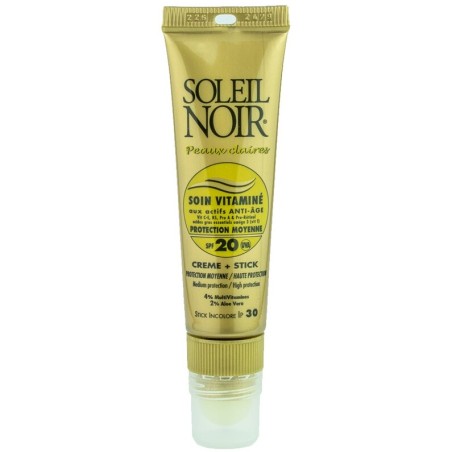 Soin solaire 2-en-1 - Crème SPF 20 & baume à lèvres SPF 30 - Visage - 20 ml - 03 - 26760388