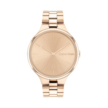 Montre à quartz en acier - Doré rose - 02 - 33600044