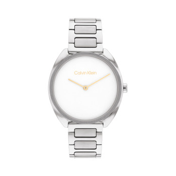 Montre à quartz en acier - Argenté et blanc - 02 - 33600065