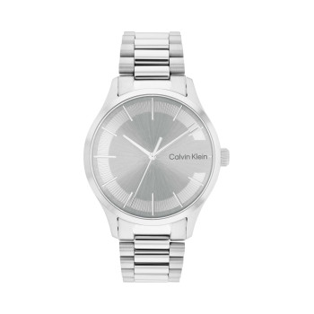 Montre à quartz en acier - Argenté - 02 - 33600075