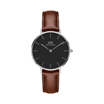 Montre en cuir St Mawes - 32 mm - Marron et argenté - 02 - 31698797