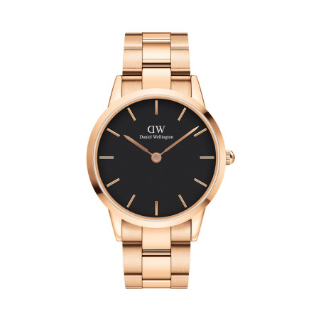 Montre en acier Iconic Link - 40 mm - Doré rose et noir - 02 - 31698801