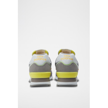 Sneakers en nubuck 574 - Gris et jaune - 02 - 33227915