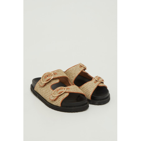 Mules - Beige et noir - 02 - 32954125