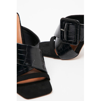 Mules à talons - Noir - 02 - 33143552