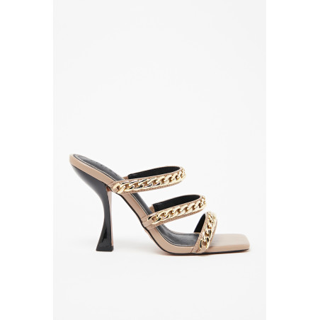 Mules à talons - Beige - 02 - 33143765