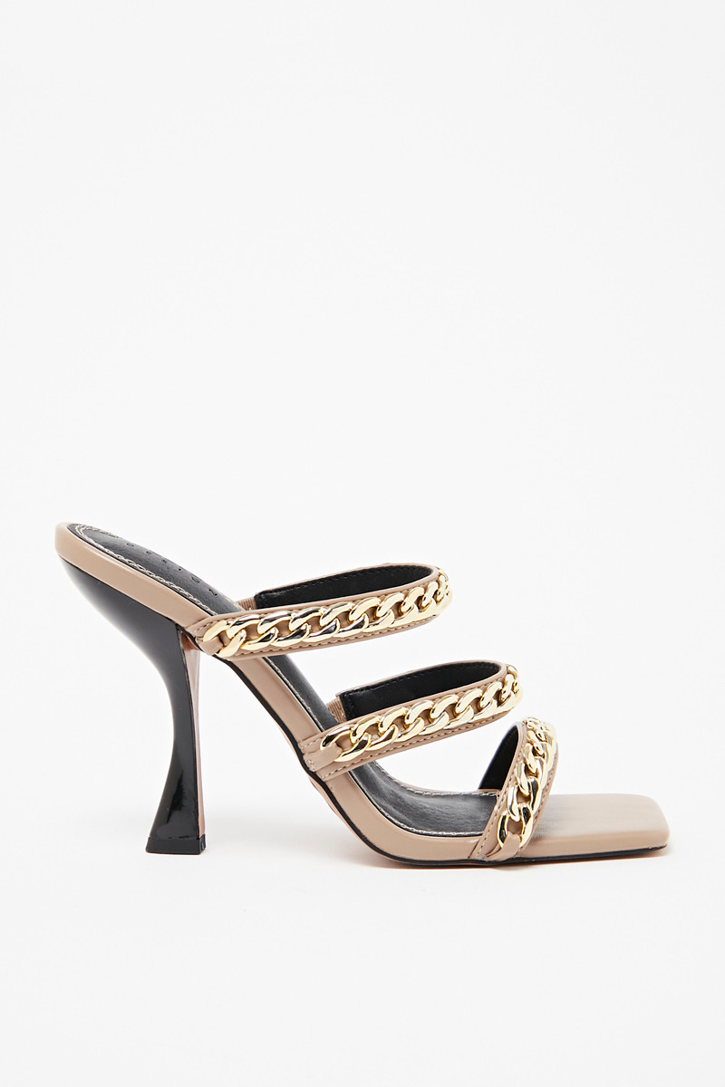 Mules à talons - Beige - 02 - 33143765