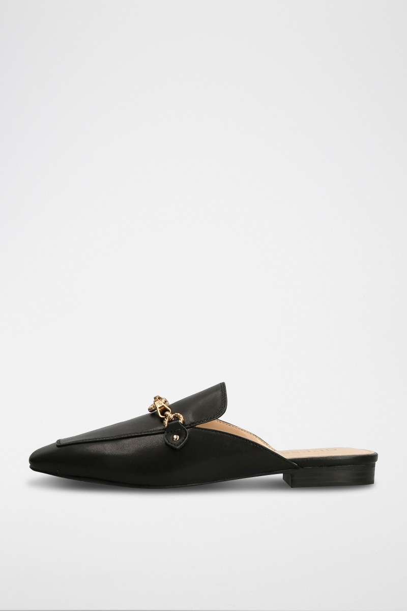 Mules en cuir - Noir - 02 - 33278678