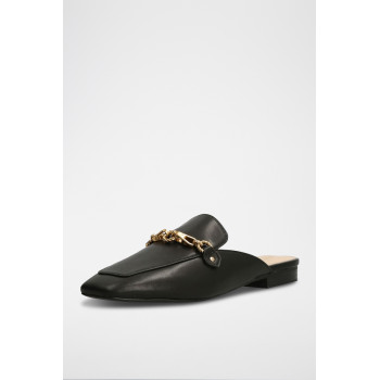 Mules en cuir - Noir - 02 - 33278678