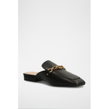 Mules en cuir - Noir - 02 - 33278678