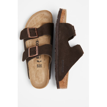 Mules en nubuck Arizona - Marron foncé - Etroit - 02 - 33330148