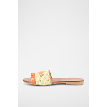 Mules en paille Moncoeur - Orange - 02 - 33368668