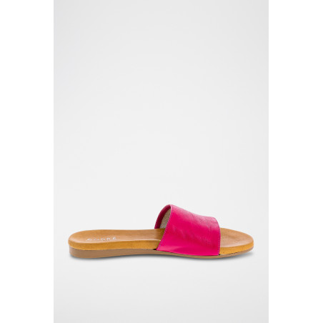 Mules en cuir Libellule - Fuchsia - 02 - 33368676