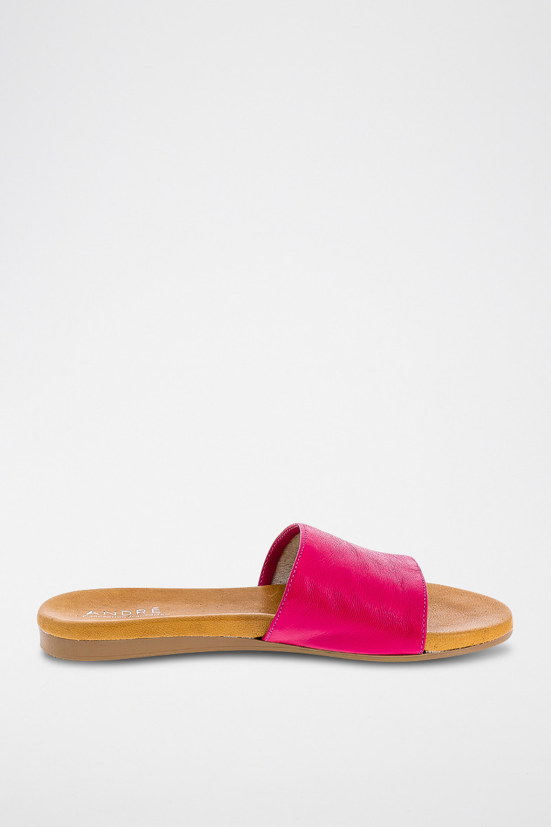 Mules en cuir Libellule - Fuchsia - 02 - 33368676