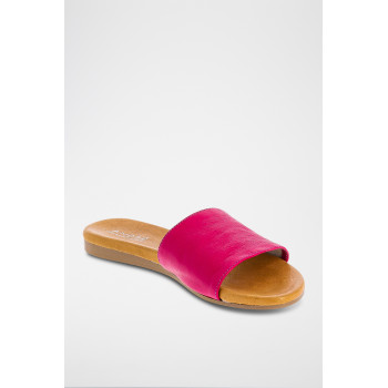 Mules en cuir Libellule - Fuchsia - 02 - 33368676