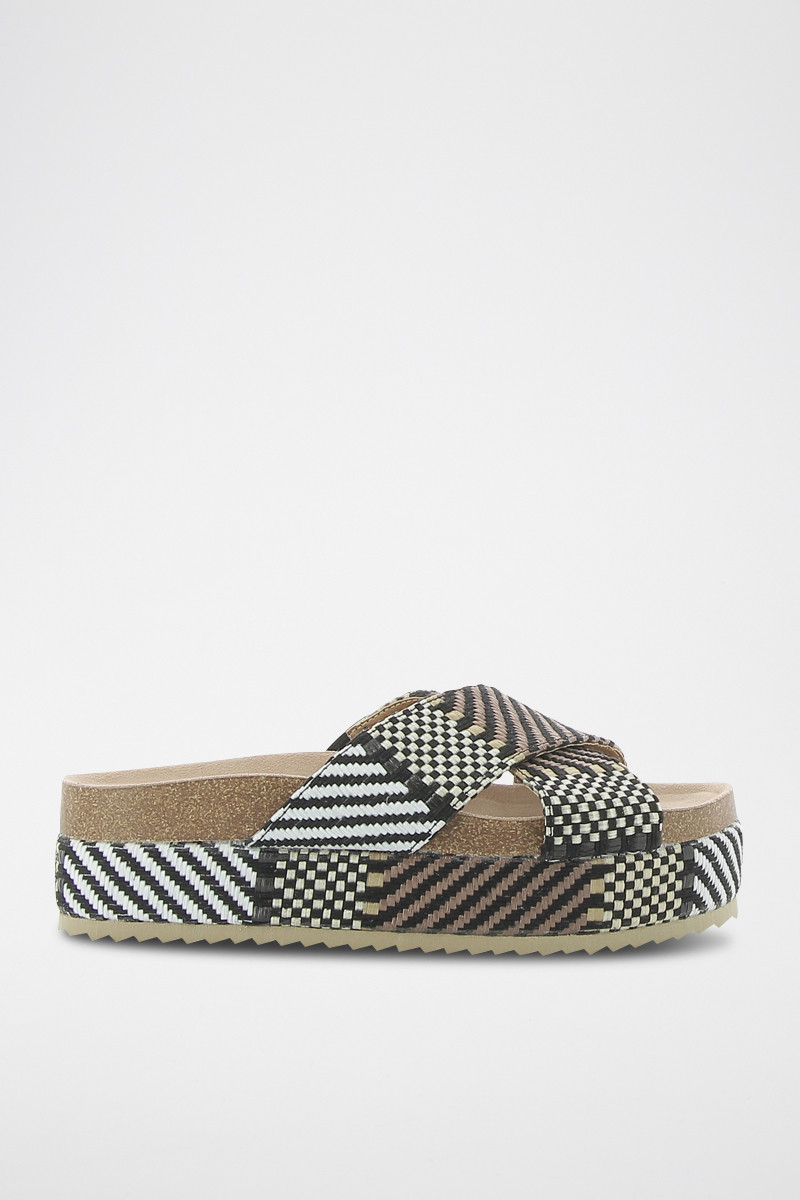 Mules plateformes Rasta - Taupe - 02 - 33368693