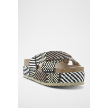 Mules plateformes Rasta - Taupe - 02 - 33368693