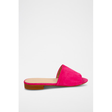 Mules en nubuck Inaya - Fuchsia - 02 - 33368699