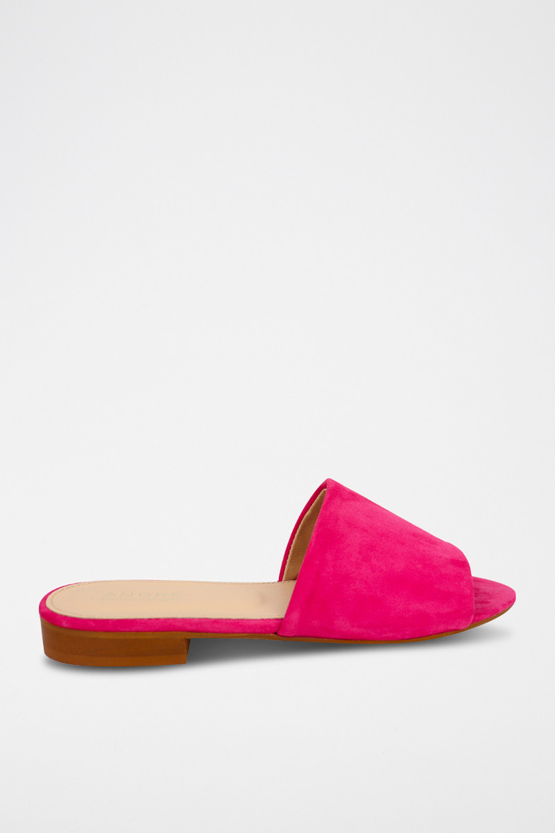 Mules en nubuck Inaya - Fuchsia - 02 - 33368699