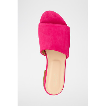 Mules en nubuck Inaya - Fuchsia - 02 - 33368699