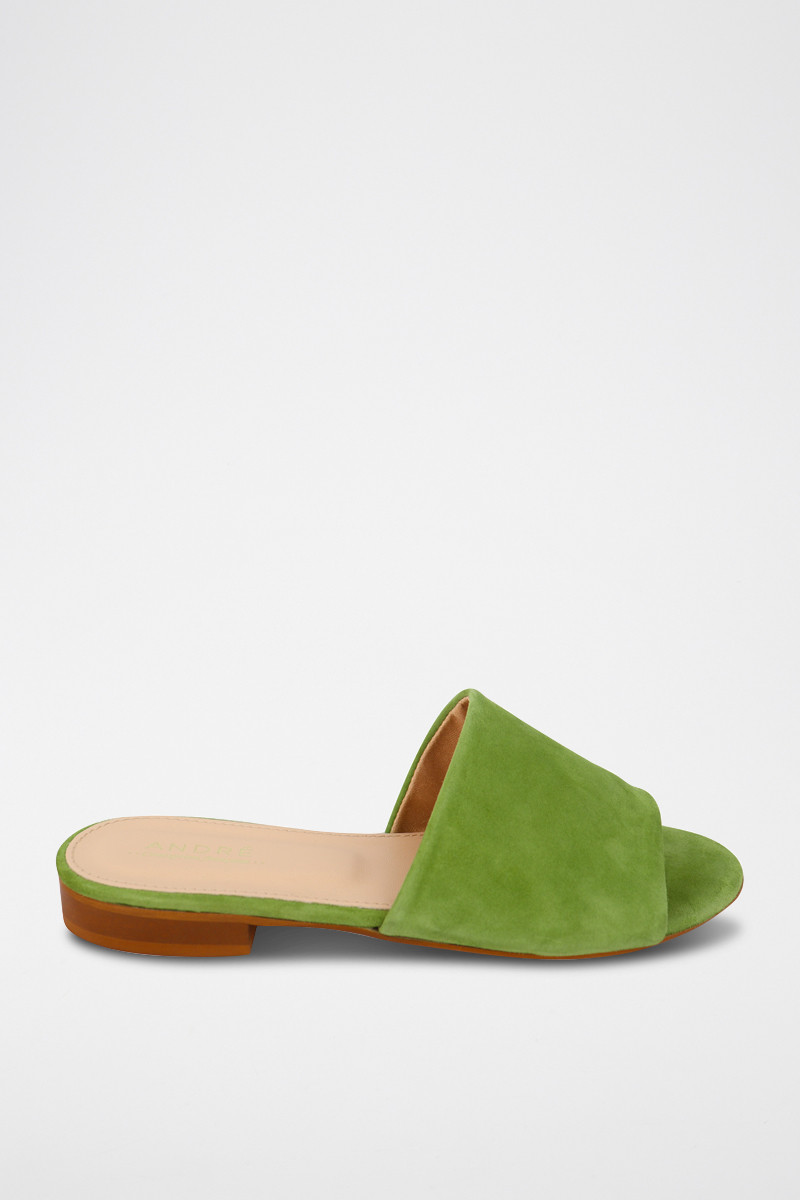 Mules en nubuck Inaya - Vert - 02 - 33368700