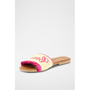 Mules en paille Moncoeur - Fuchsia - 02 - 33368703