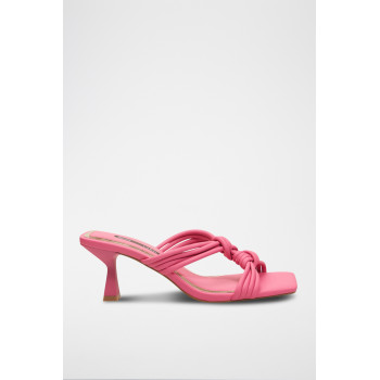 Mules à talons - Fuchsia - 02 - 33363684