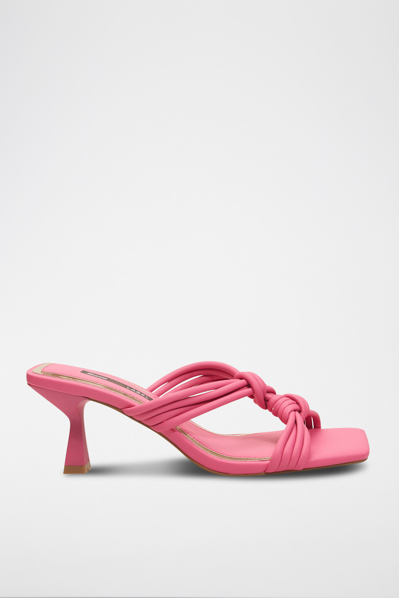 Mules à talons - Fuchsia - 02 - 33363684