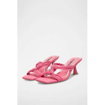 Mules à talons - Fuchsia - 02 - 33363684