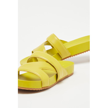 Mules en cuir de veau - Jaune - 02 - 33363690