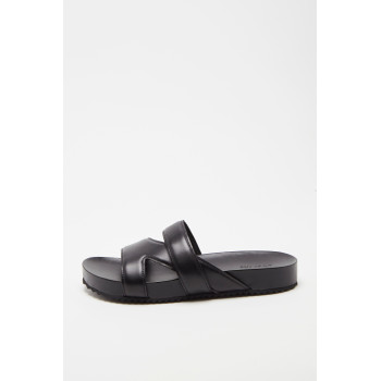 Mules en cuir de veau - Noir  - 02 - 33363692