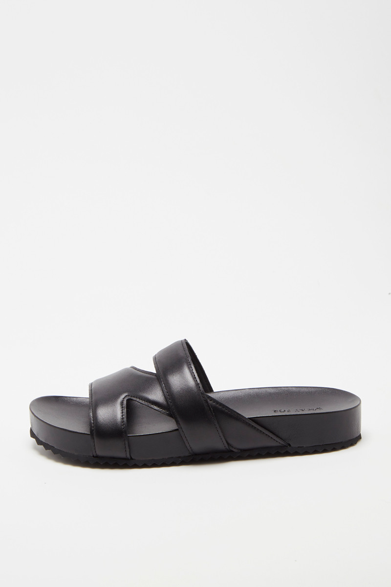 Mules en cuir de veau - Noir  - 02 - 33363692