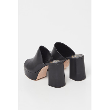 Mules à talons en cuir Deltino - Noir - 02 - 33445468