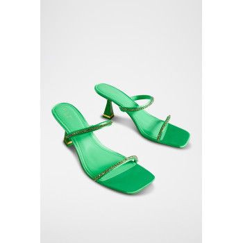 Mules à talons Rinita - Vert clair - 02 - 33445496