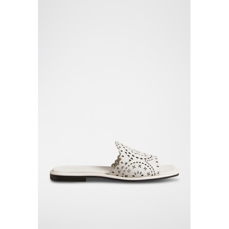 Mules en cuir Clovei - Blanc - 02 - 33445506