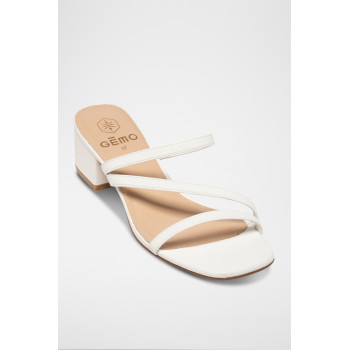 Mules à talons - Blanc - 02 - 33541225