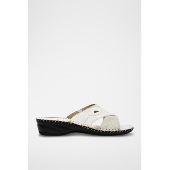 Mules en cuir - Blanc - 02 - 33541234