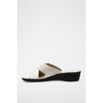 Mules en cuir - Blanc - 02 - 33541234