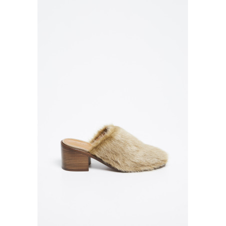 Mules à talons - Beige - 02 - 32088279