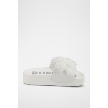 Mules plateformes en cuir vegan Fabia - Blanc - 02 - 33363681