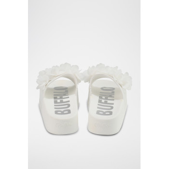 Mules plateformes en cuir vegan Fabia - Blanc - 02 - 33363681