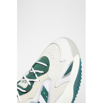 Chaussures de basketball en cuir Streetball II - Blanc et vert foncé - 02 - 33528644