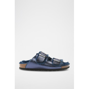 Mules en cuir Alberto - Bleu marine - 02 - 33618651