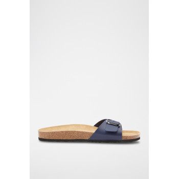 Mules en cuir Agata - Bleu marine - 02 - 33618680