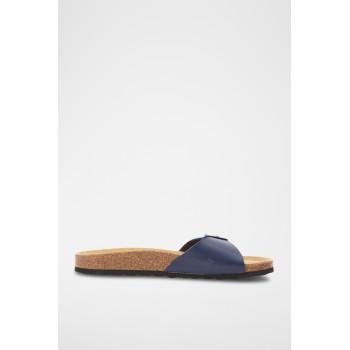 Mules en cuir Agata - Bleu marine - 02 - 33618680