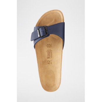 Mules en cuir Agata - Bleu marine - 02 - 33618680