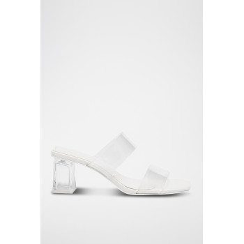 Mules à talons - Blanc - 02 - 33500823