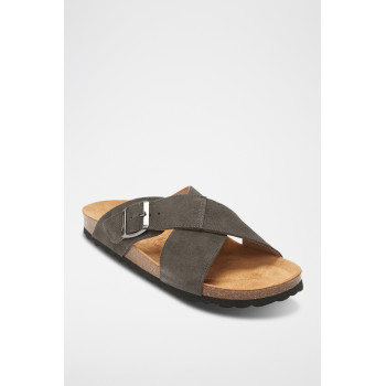 Mules en cuir Ramon - Gris - 02 - 33618660