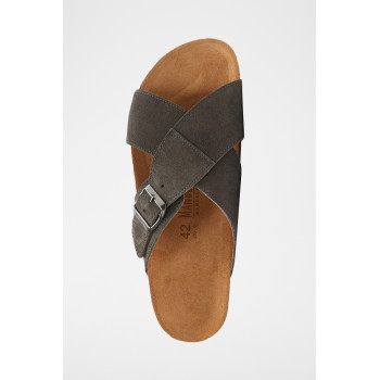 Mules en cuir Ramon - Gris - 02 - 33618660